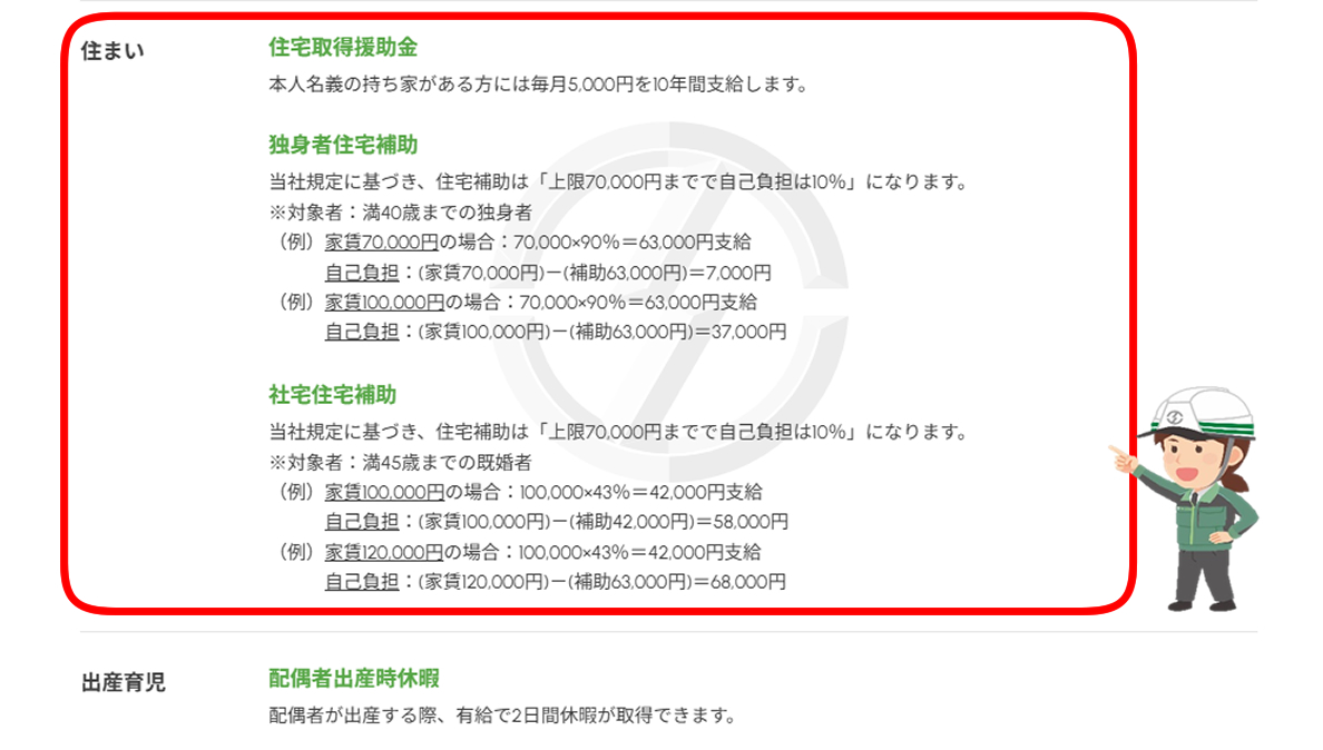 福利厚生ページイメージ